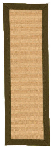 Deco Hand-Crafted Sisal Stair Treads, Stair Carpets with Wide Cotton Border, Mal