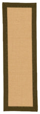 Deco Hand-Crafted Sisal Stair Treads, Stair Carpets with Wide Cotton Border, Mal
