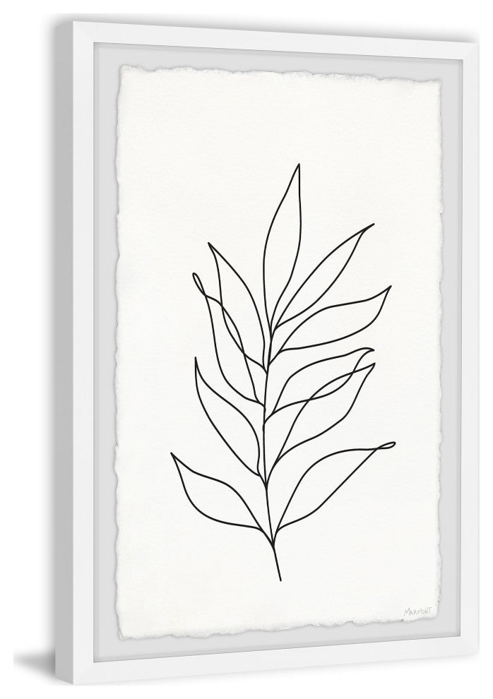"Leaf Contour" Framed Painting Print, 30x45