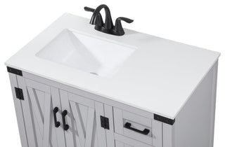 Home Living 19" Farmhouse Grey-Light Bathroom Vanity