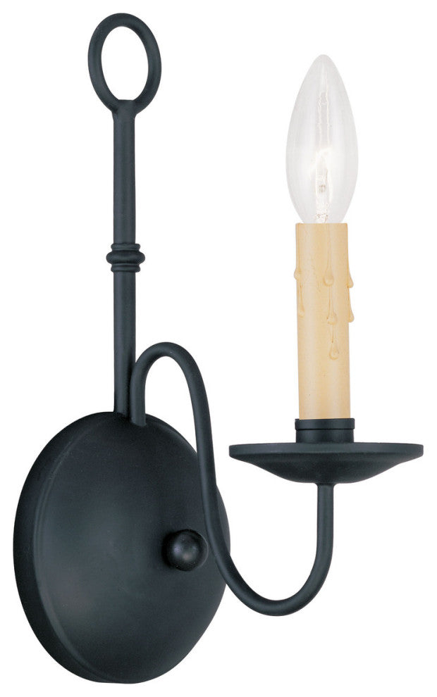 LIVEX LIGHTING 4491-04 1 Light Black Wall Sconce