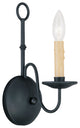 LIVEX LIGHTING 4491-04 1 Light Black Wall Sconce