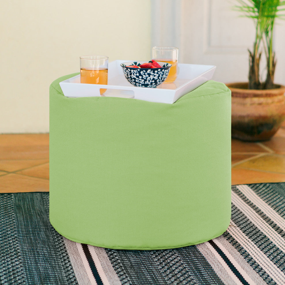 Sunbrella Outdoor Patio Bean Bag Pouf, Parrot