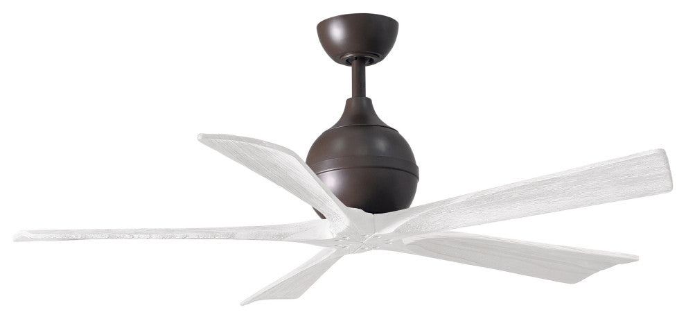 Irene-5 52" Ceiling Fan, Textured Bronze/Matte White