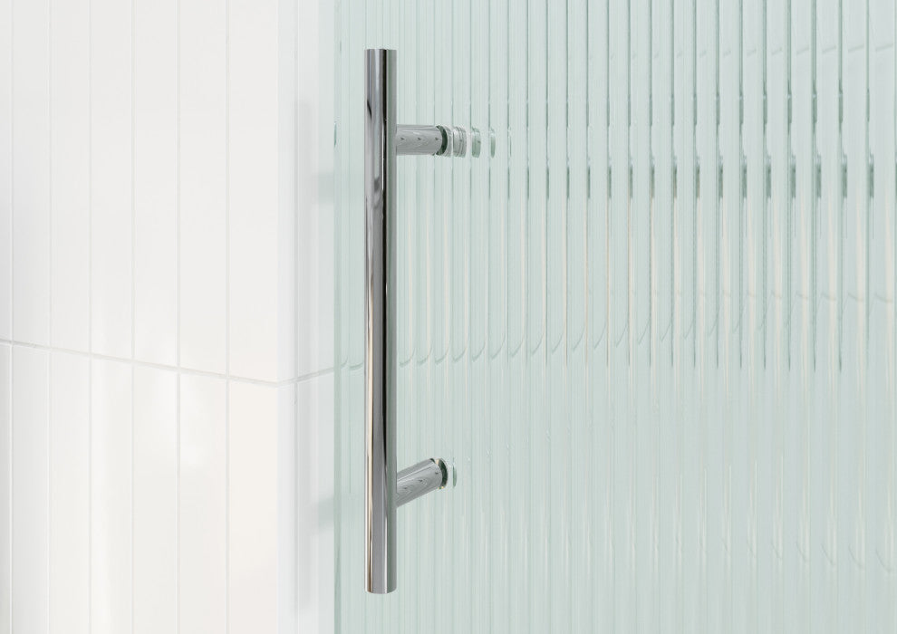 Galaxy 60"x78" Frameless Glass Sliding Shower Doors, Polished Chrome, Right