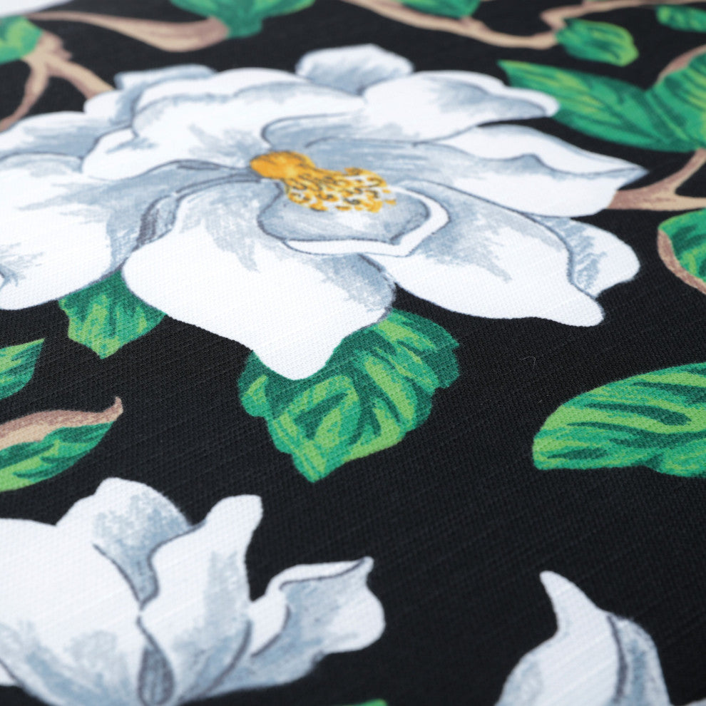 Pillow Perfect Magnolia Black Reversible Chair Pad, Set of 2