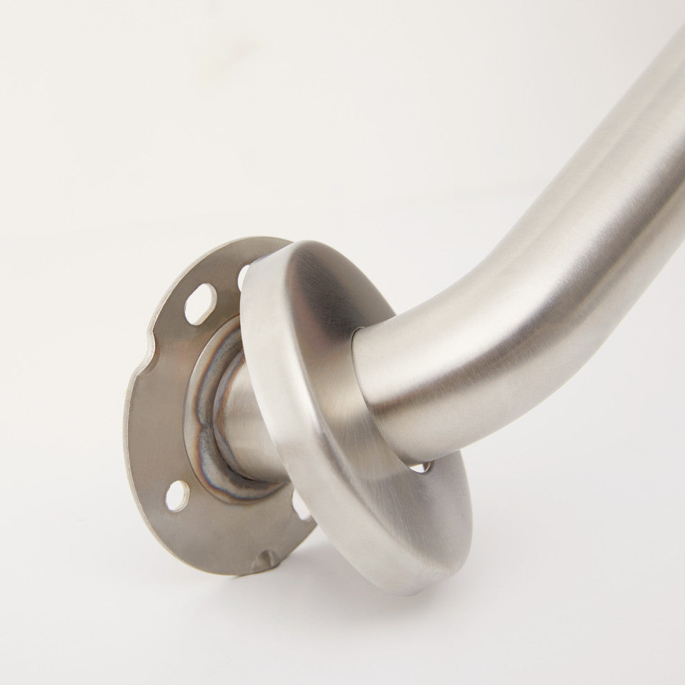 12"x12" Boomerang Shaped Shower Grab Bar, Stainless Steel