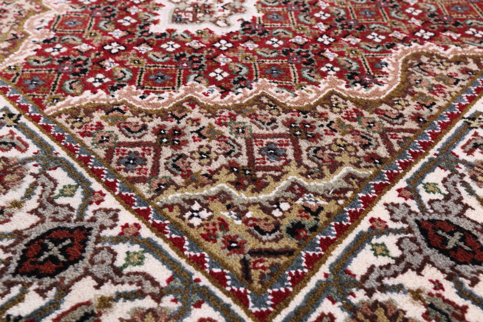 Persian Tabriz Hand Knotted Wool and Silk Runner Rug 2' 7" X 18' 0" Q5983