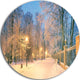 Path In Mariinsky Garden, Landscape Photo Round Wall Art, 38"