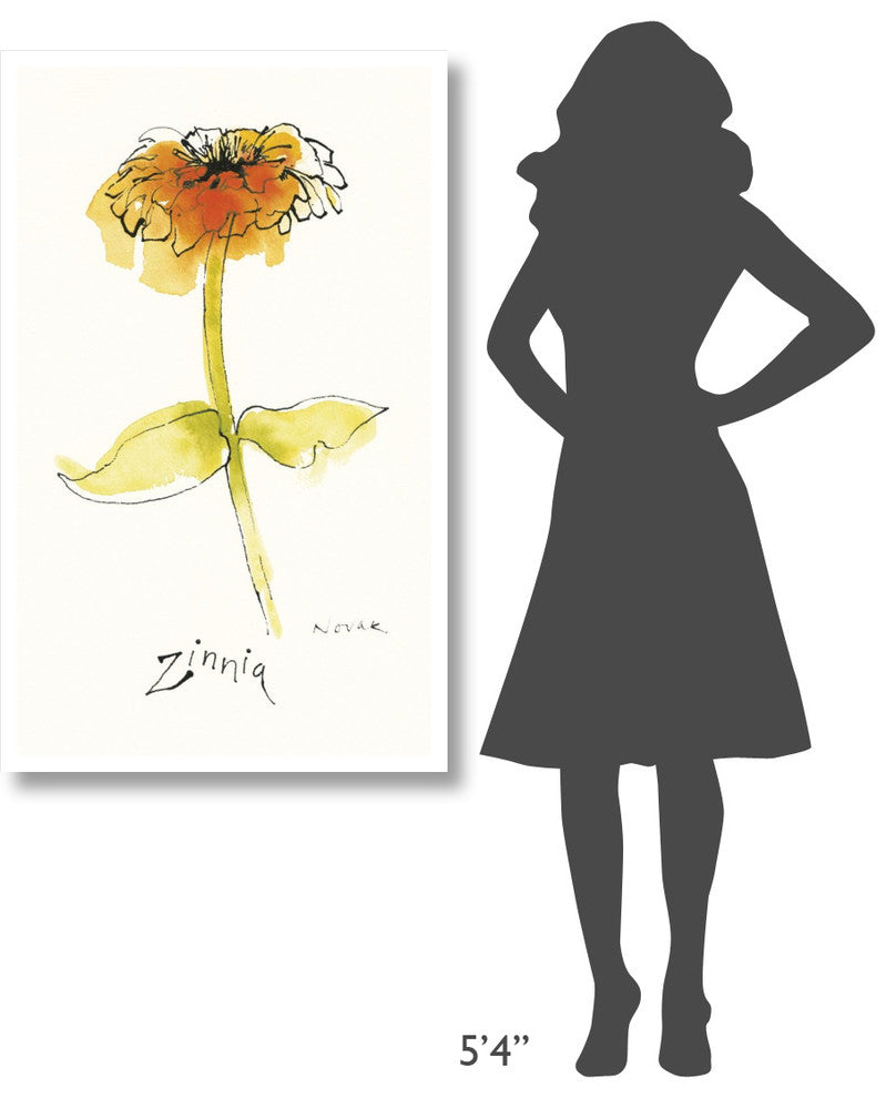 "Zinnia III" Digital Paper Print by Shirley Novak, 28"x46"