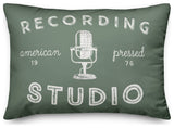 Green Recording Studio 14x20 Indoor/Outdoor Pillow