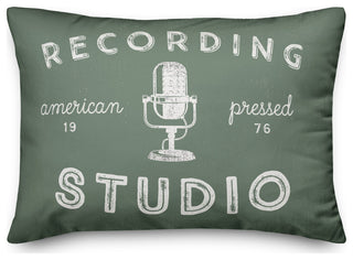 Green Recording Studio 14x20 Indoor/Outdoor Pillow