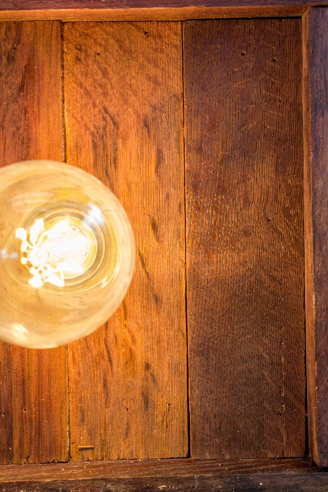 Wine Barrel Wall Vanity Light - Kale - Made from reclaimed California wine tanks