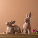 Distressed Garden Rabbit Statue, 2-Piece Set