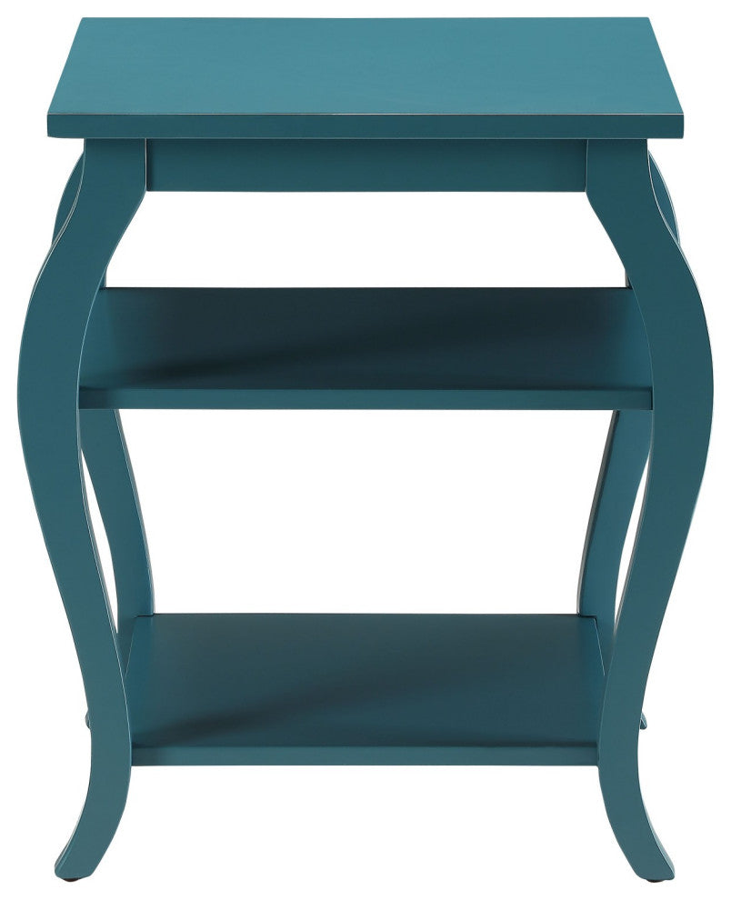 Pop of Color Bow Leg Square End or Side Table