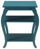 Pop of Color Bow Leg Square End or Side Table