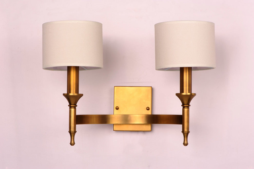 Maxim Lighting Fairmont 2-Light Wall Sconce in Natural Aged Brass - 22379OMNAB