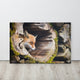Young Red Fox Face In Mossy Stump Animal Wildlife Photo Canvas Wall Art Prints, 24" X 36"