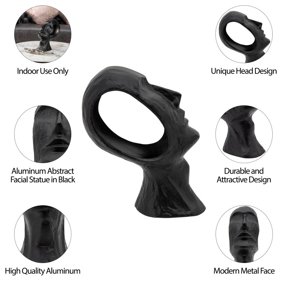 11" Metal Face Deco, Black