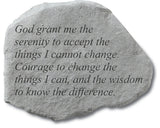 "God Grant Me the Serenity" Garden Stone