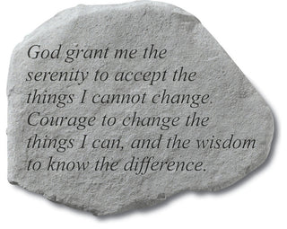 "God Grant Me the Serenity" Garden Stone