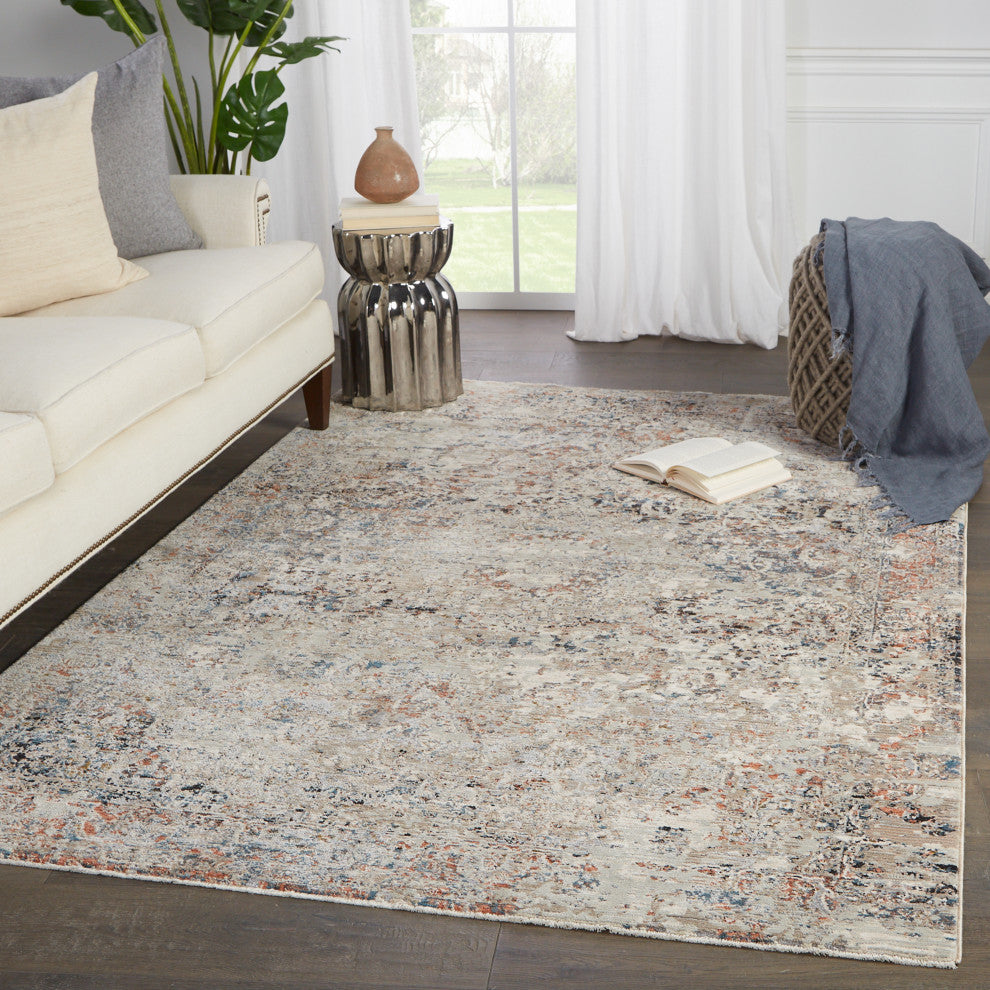 Jaipur Living Niran Medallion Gray/Rust Area Rug, 12'x15'6"
