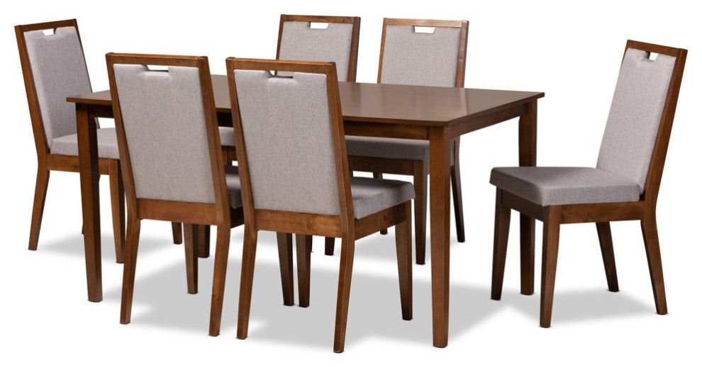 Autumn Modern 7-Piece Dining Set, Gray