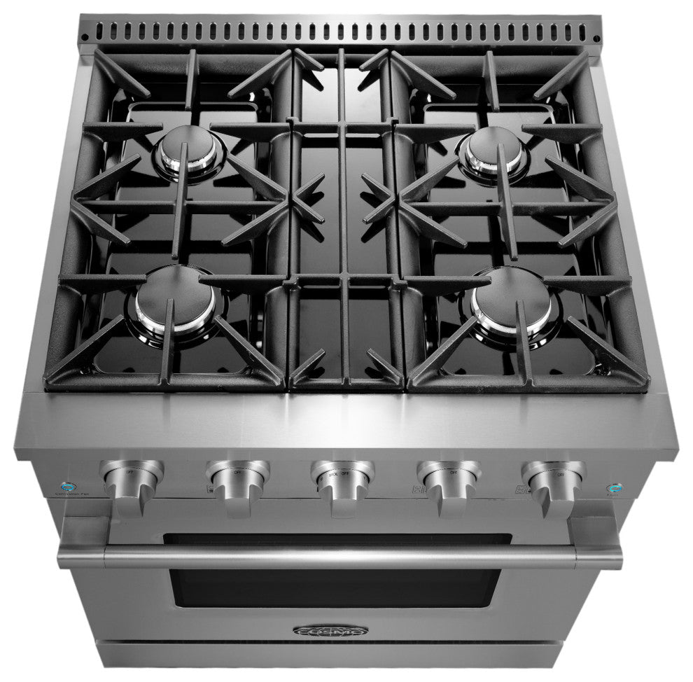 Cosmo 30" Freestanding Gas Range with 4 Italian Made Burners