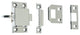 Genuine Solid Brass Transom Catch, Polished Chrome