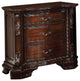Benzara BM123299 Monte Vista I Luxurious Night Stand In Dark Walnut Finish