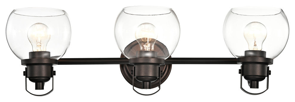 CHLOE Lighting Janice Contemporary 3-Light Rubbed Bronze Bath Vanity Fixture