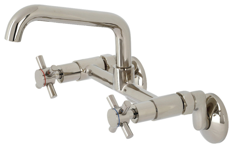 KS423PN Concord Two-Handle Wall-Mount Kitchen Faucet, Polished Nickel