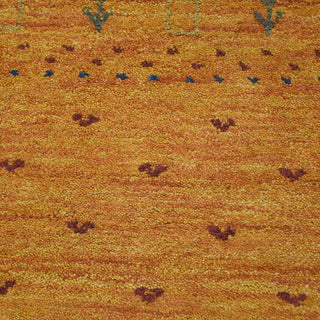 HAND KNOTTED LOOM WOOL ECO-FRIENDLY AREA RUGS- Rectangle, Orange, Contemporary