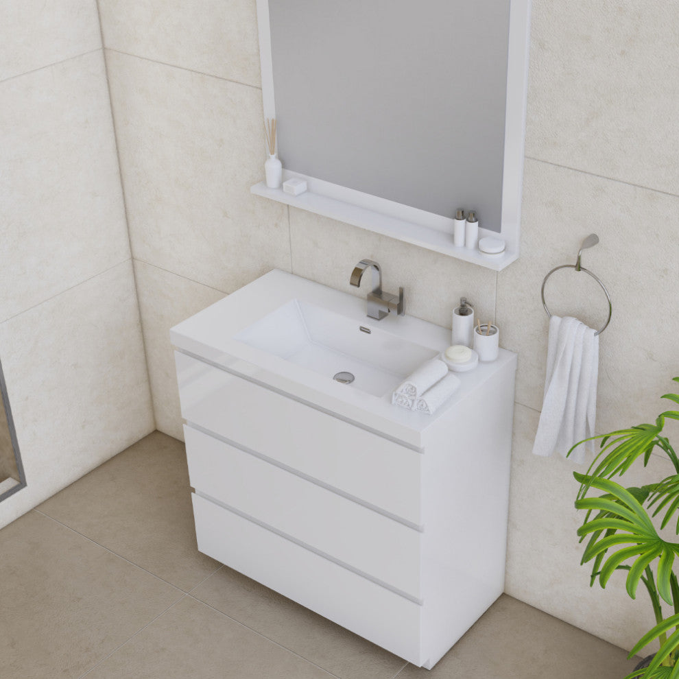 Paterno 36" Bathroom Vanity With Sink, White