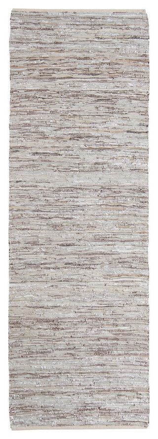 Jazz Contemporary Area Rug, Silver and Tan, 2'6x7'6 Runner