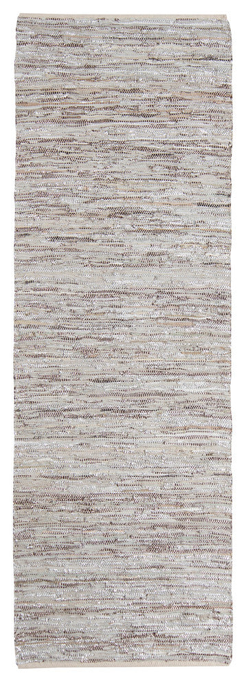 Jazz Contemporary Area Rug, Silver and Tan, 2'6x7'6 Runner