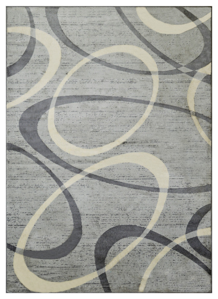 Modern Accent Rug, Smoke, 6'11"x4'11"