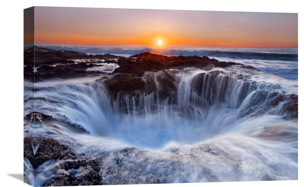 "Thors and Well" Stretched Canvas Giclee by Miles Morgan, 22x15"