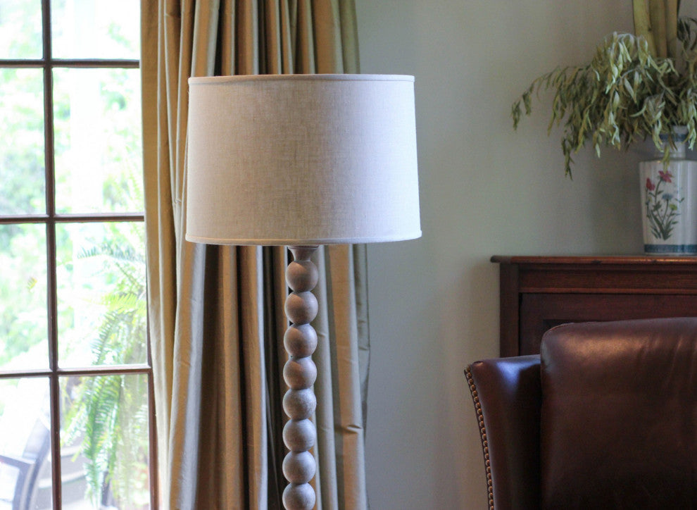 18" Dark Wheat Throwback Drum Linen Lampshade
