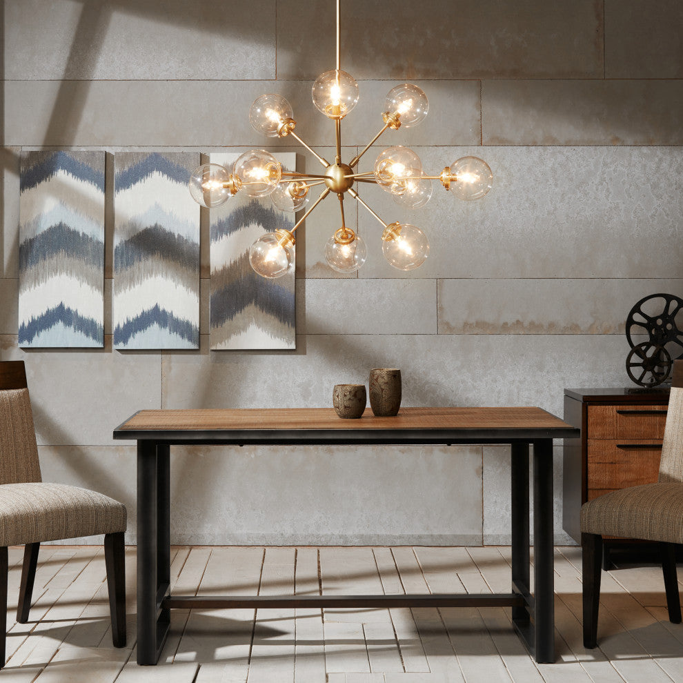 INK+IVY Paige 12-Light Chandelier with Oversized Globe Bulbs, Gold
