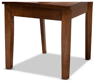 Walnut Brown Finished Wood 2-Piece Dining Chair Set