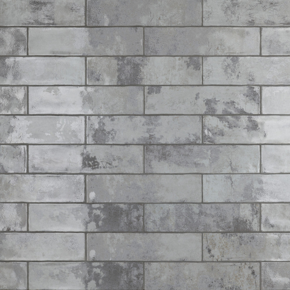 Biarritz 3" x 11-7/8" Ceramic Wall Tile, Grey