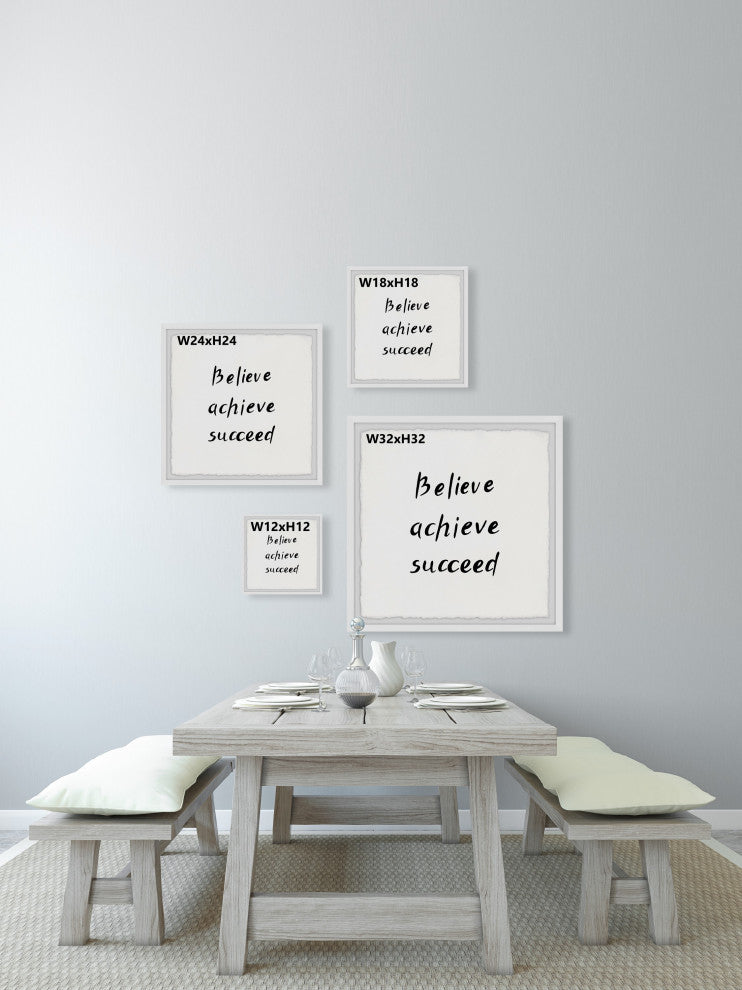 "Achieve and Succeed" Framed Painting Print, 12x12