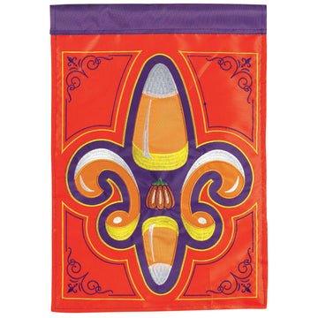 Halloween Fleur De Lis Flag Applique