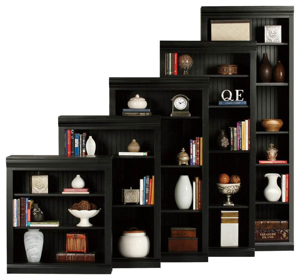 Coastal 36" Open Bookcase, Black, 84"