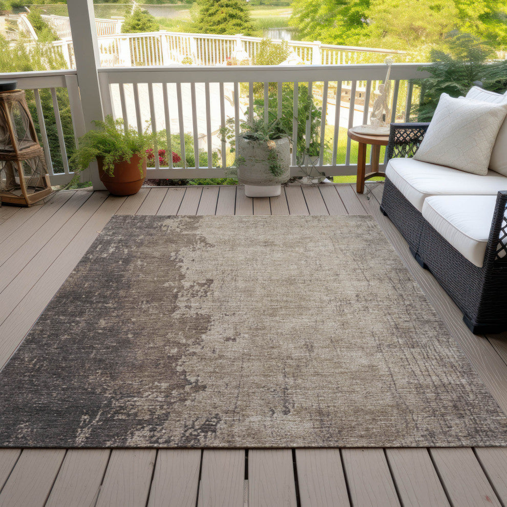 Machine Washable Indoor/Outdoor Chantille ACN1912 Taupe 2'6" x 3'10" Rug