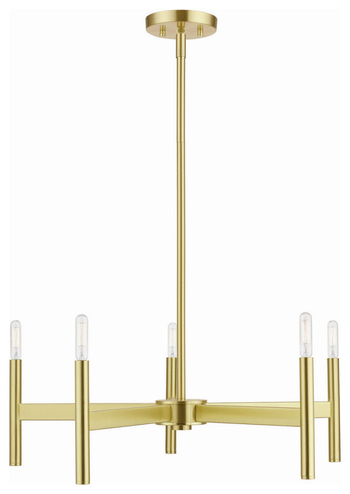 Livex Lighting Satin Brass 5-Light Chandelier
