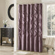 Madison Park Laurel Tufted Semi-Sheer Shower Curtain, Plum