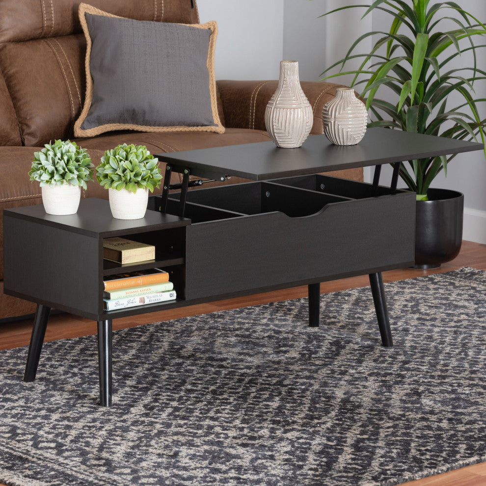 Rita Two-Tone Coffee Table With Lift-Top Storage