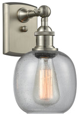 Belfast 1-Light Sconce, Seedy Glass, Satin Brush Nickel